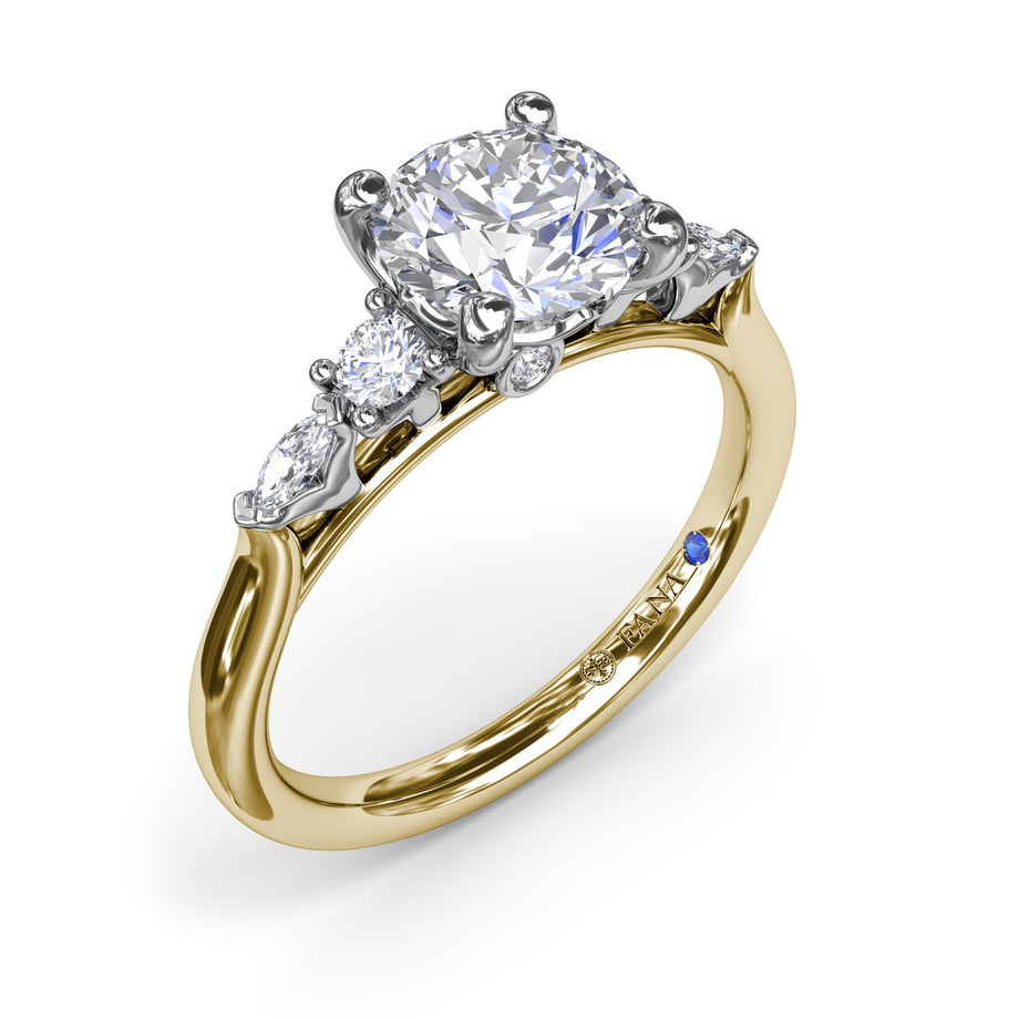Two Toned 5-Stone Engagement Ring Mounting – Schmitt Jewelers